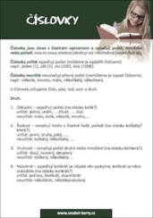 Učební karta češtiny s přehledem učiva 2.- 5. třídy základní školy