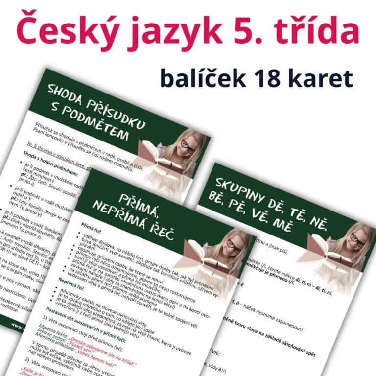 Balíček 18. učebních karet