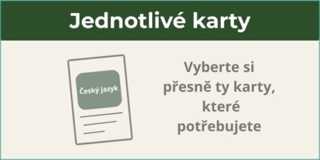 Jednotlivé výukové karty pro český jazyk – 2. až 5. třída