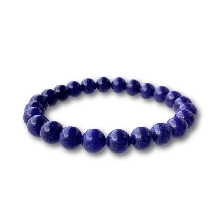 Modrý náramek z přírodního lapisu lazuli na pružence