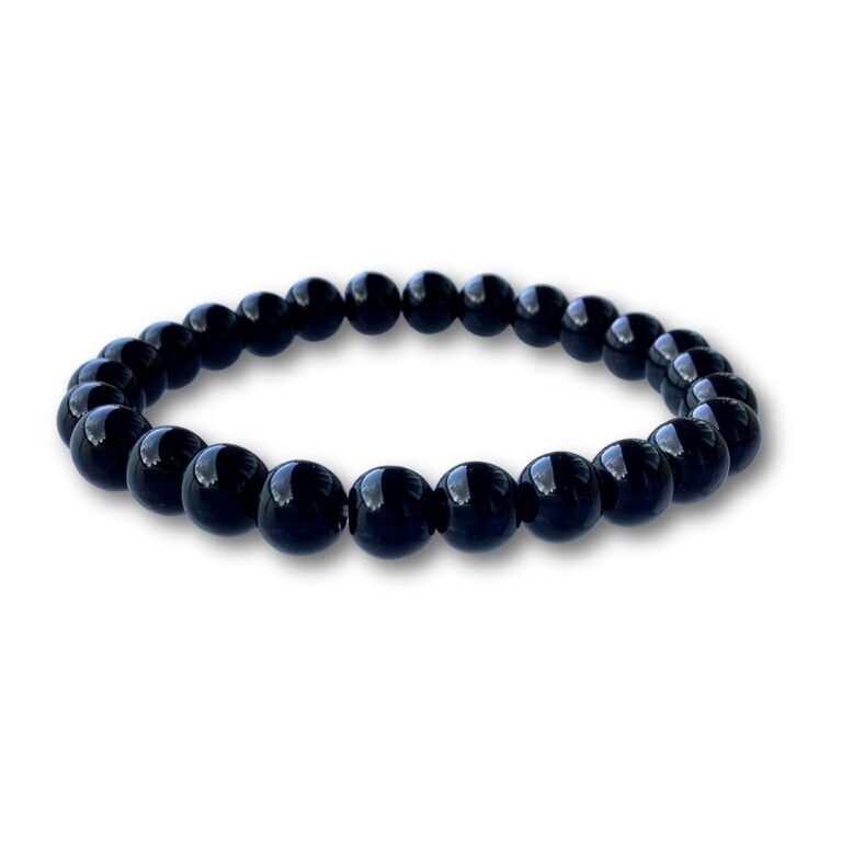 Unisex náramek z černého onyxu na pružence